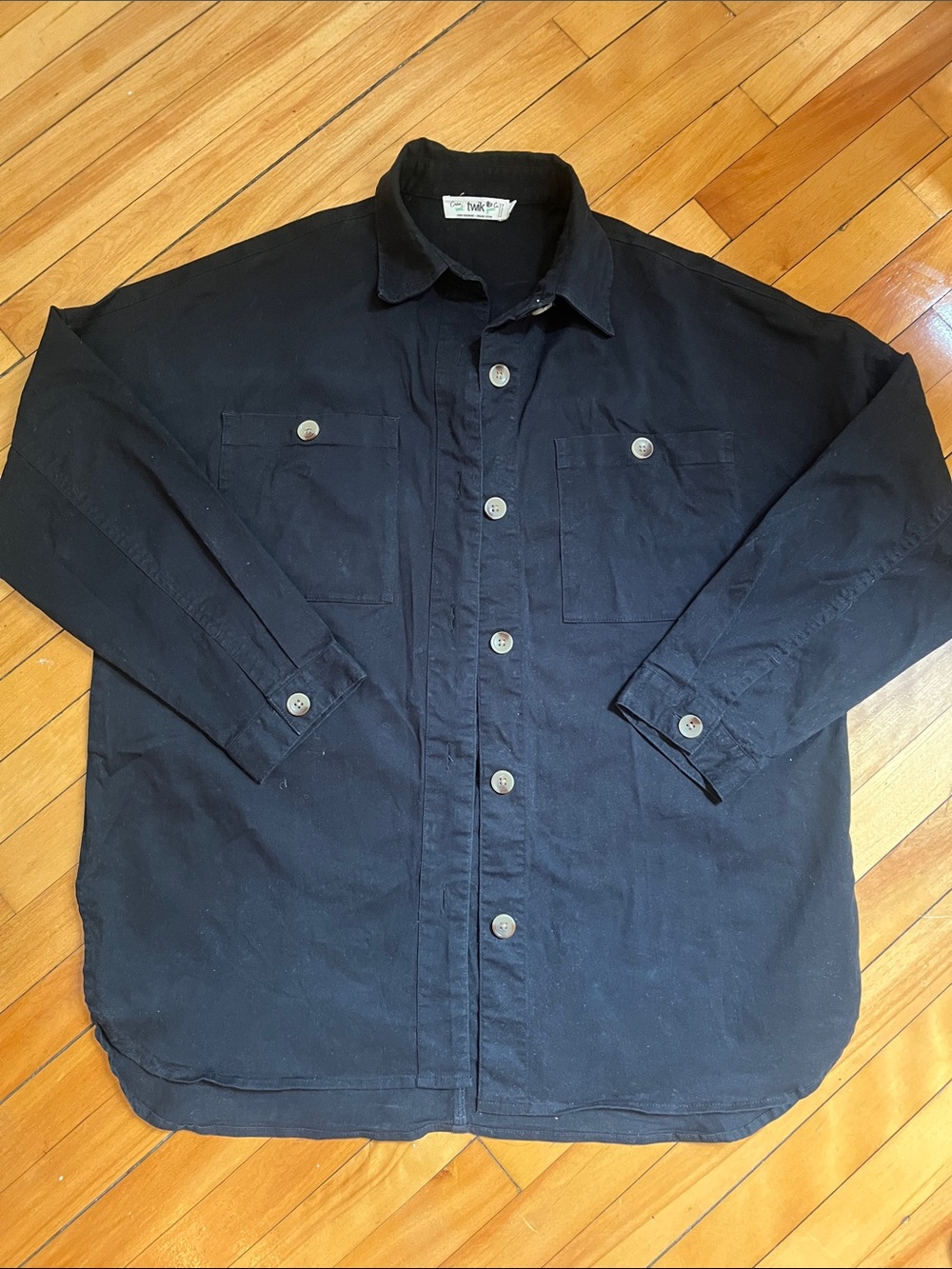 Twik Black Organic Cotton Utility Shirt